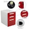Flash Furniture Drawer File Cabinet, White/Red HZ-AP535-02-RED-WH-GG - alternate 6